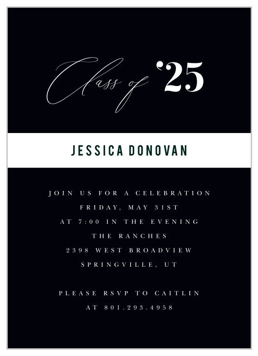 It’s time to celebrate your graduation! Invite your closest supporters to celebrate with you with our Upper Year Graduation Invitations.