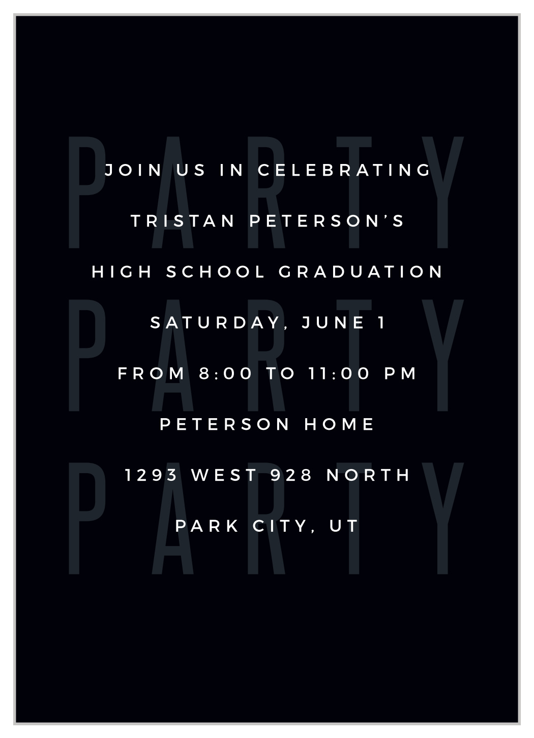 Subtle Grad Graduation Invitations