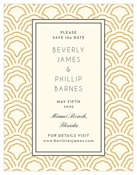 Our MaeMae's Beverly Save the Date Cards are a perfectly elegant way to announce the special day.