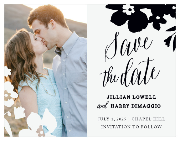 Provide every important detail of your unforgettable day with our MaeMae's Jett Save-the-Date Cards.