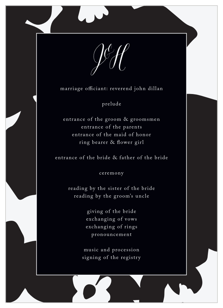 MaeMae's Jett Wedding Programs