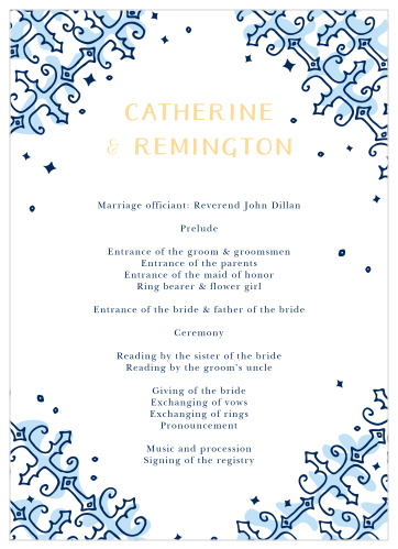 Our MaeMae's Dakota Wedding Programs are a perfectly delightful way to make your wedding a memorable experience. 