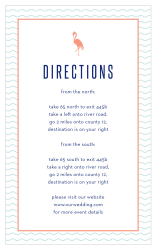 Our MaeMae's Roxy Direction Cards are a perfectly fun way to keep your guests from getting lost. 