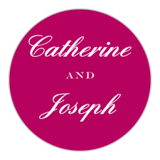 You'll love the vibrant fuchsia color of our MaeMae's Mamie Wedding Stickers.