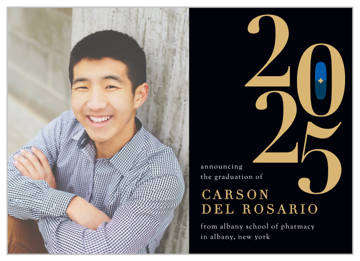 Pharmacy Medicine Graduation Announcements ensure that your graduate's friends and family know all of the details they're clambering to hear.