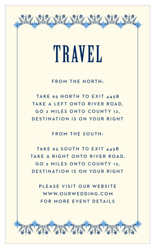 Our MaeMae's Montgomery Direction Cards are a perfectly charming way to keep your guests from getting lost. 