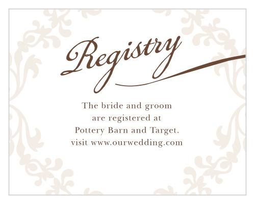 Help your guests find the items you need and want most with the guiding hand of our MaeMae's Theo Registry Cards.