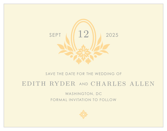 Our MaeMae's Charles Save the Date Cards are a perfectly charming way to announce the special day. 