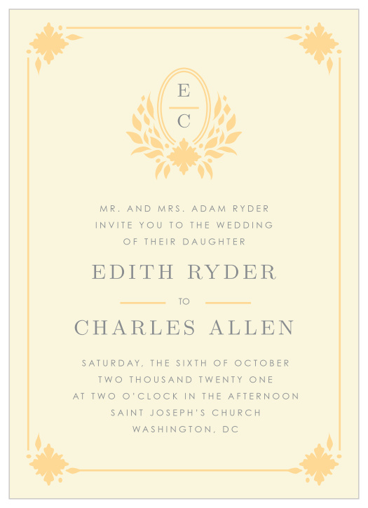 Our MaeMae's Charles Wedding Invitations are a perfectly unique way to announce the special day.
