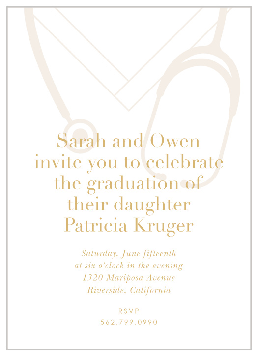 Medical Scrubs Graduation Invitations are the perfect way to request the presence of your family and friends to come and support you on your big day.