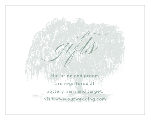 MaeMae's Willow Registry Cards are perfect for directing your loved ones to your wedding wish list.