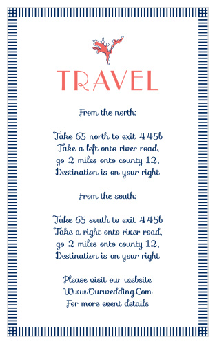 Help your guests navigate to your amazing wedding venue with MaeMae's Winston Wedding Direction Cards!