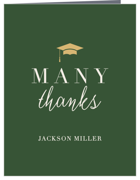 Express your heartfelt gratitude with the stunning appearance of our Religious Joy Graduation Thank You Card.