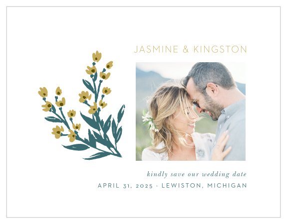 With our Daisy Daydream Wedding Save-the_Date Cards, your guests will be sure to notice every detail.