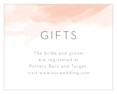 Guide your guests to the items you need and want most to start this new stage of life with our Watercolor Strokes Registry Cards.