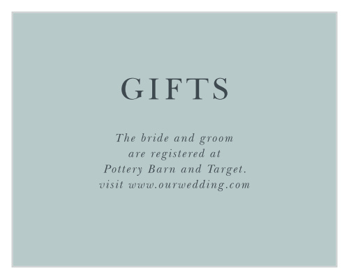 Let your guests know where you're registered with our Entwined Blocks Registry Cards.