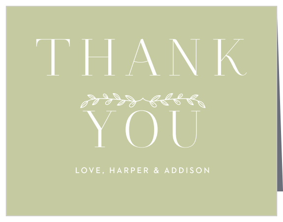 Thank your guests for making your big day so special by sending out the Leafy Accents Wedding Thank You Cards!