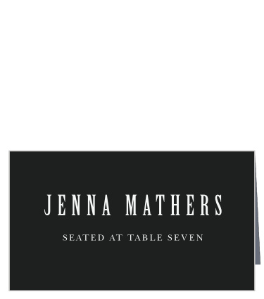 Let your guests know where to go at the reception with the Simply Spoken Place Cards!