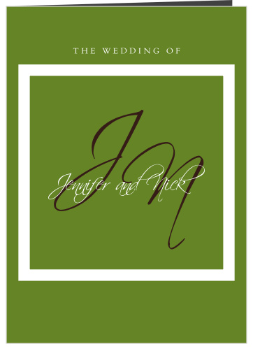 Our Initials Square wedding program is a perfect match to the rest of our Initials Square wedding suite.