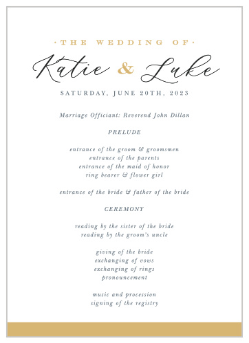 Photo Romance Wedding Programs