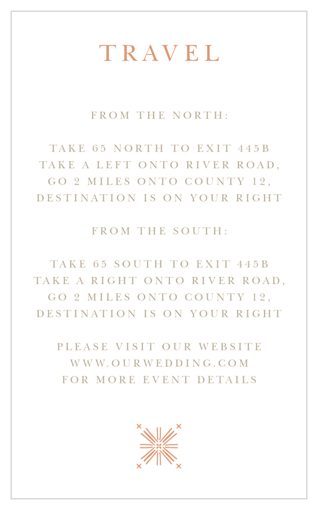 Pattern Play Wedding Direction Cards