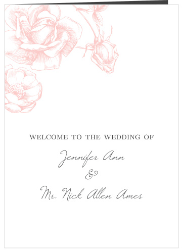 Our Illustrated Rose wedding program is a perfect match to the rest of our Illustrated Rose wedding suite.