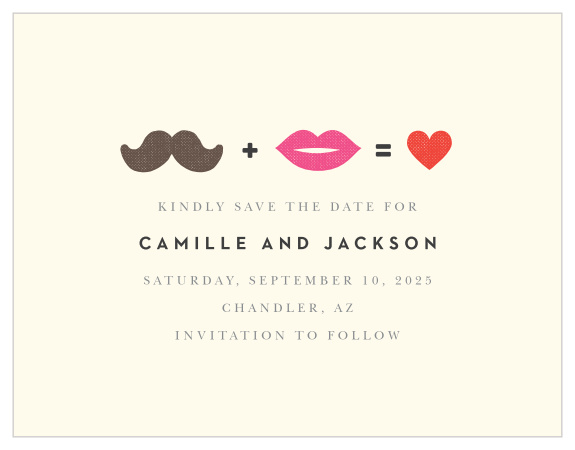 Our Charming Mustache Wedding Save the Date Magnets are a unique and fun way to inform loved ones of your upcoming wedding.