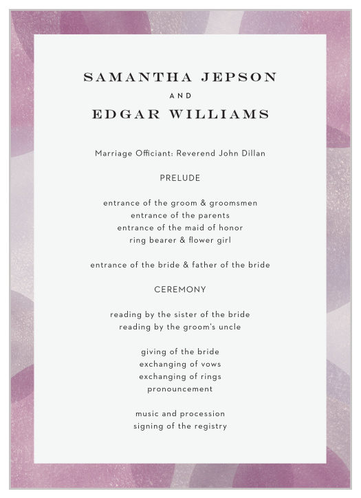 Our Modern Photo Collage Wedding Programs will help make every event of your ceremony crystal clear to your guests!