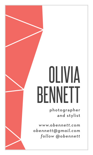Bring in business with the sleek design of our Angular Gemstone Business Cards.