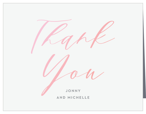 The simplicity of our Romantic Gradient Engagement Thank You Cards will wow your guests upon arrival.