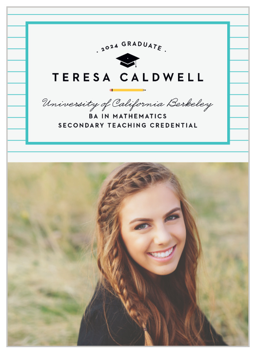 Our Teacher's Pencils Graduation Announcements utilize the trademark tools of your graduate's new profession to announce their celebration.