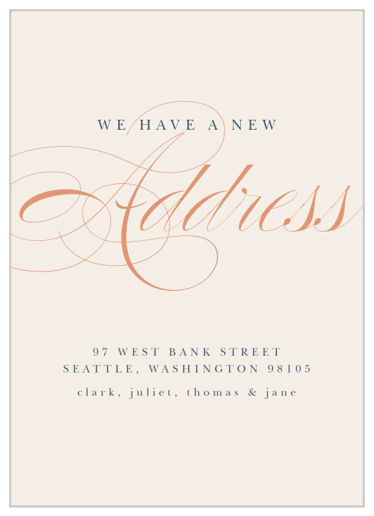 Broadcast to your friends and family that you have moved with the chic look of our Vintage Key Moving Announcements.