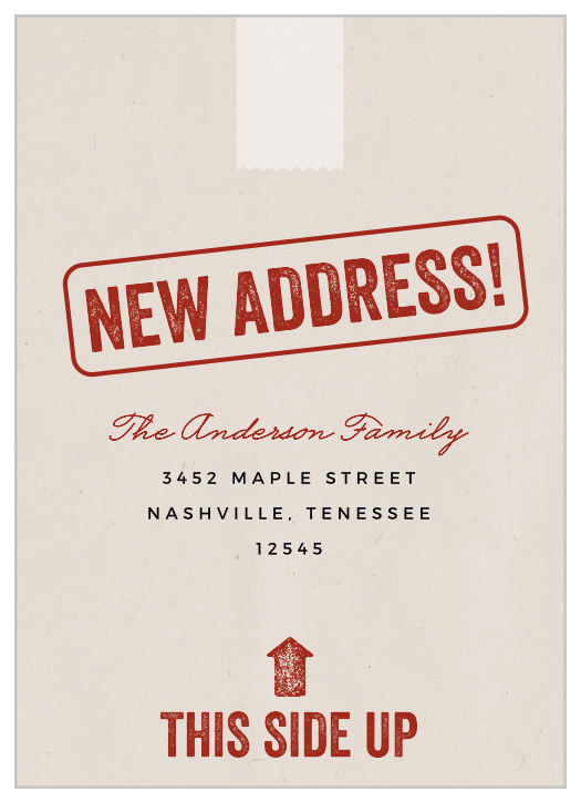 Provide your new address to the people that matter most with our creative and fun Moving Box Moving Announcements.