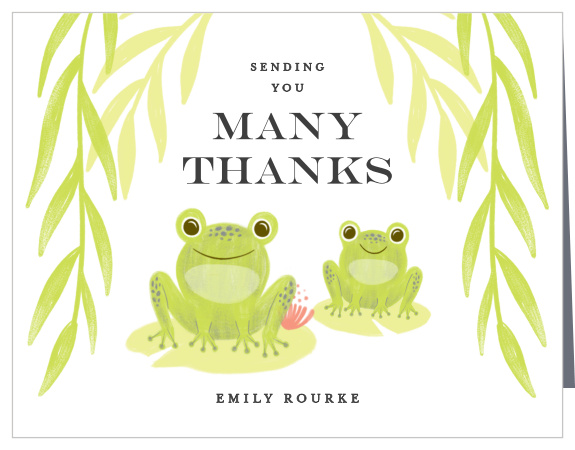 Show your appreciation with our Mama Frog Baby Shower Thank You Cards.