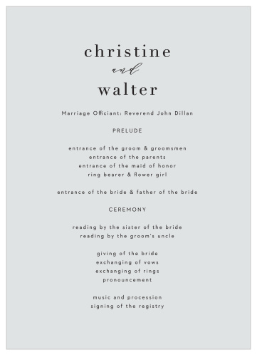 Keep family and friends up-to-date throughout your marriage ceremony with our Cascading Photo Wedding Programs.