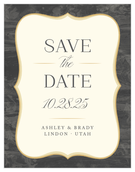 Our Dark Fairytale Save-the-Date Magnets feature large, legible text that lets everyone know it's time to start getting excited for your big day!