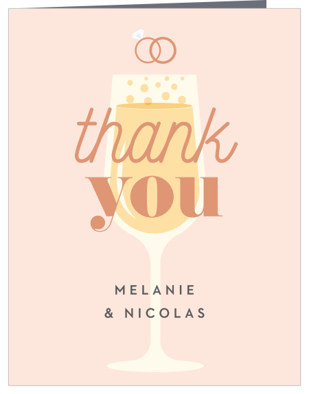 Give a popping thank you to your friends and family with our Bubbly Brunch Bridal Shower Thank You Cards!