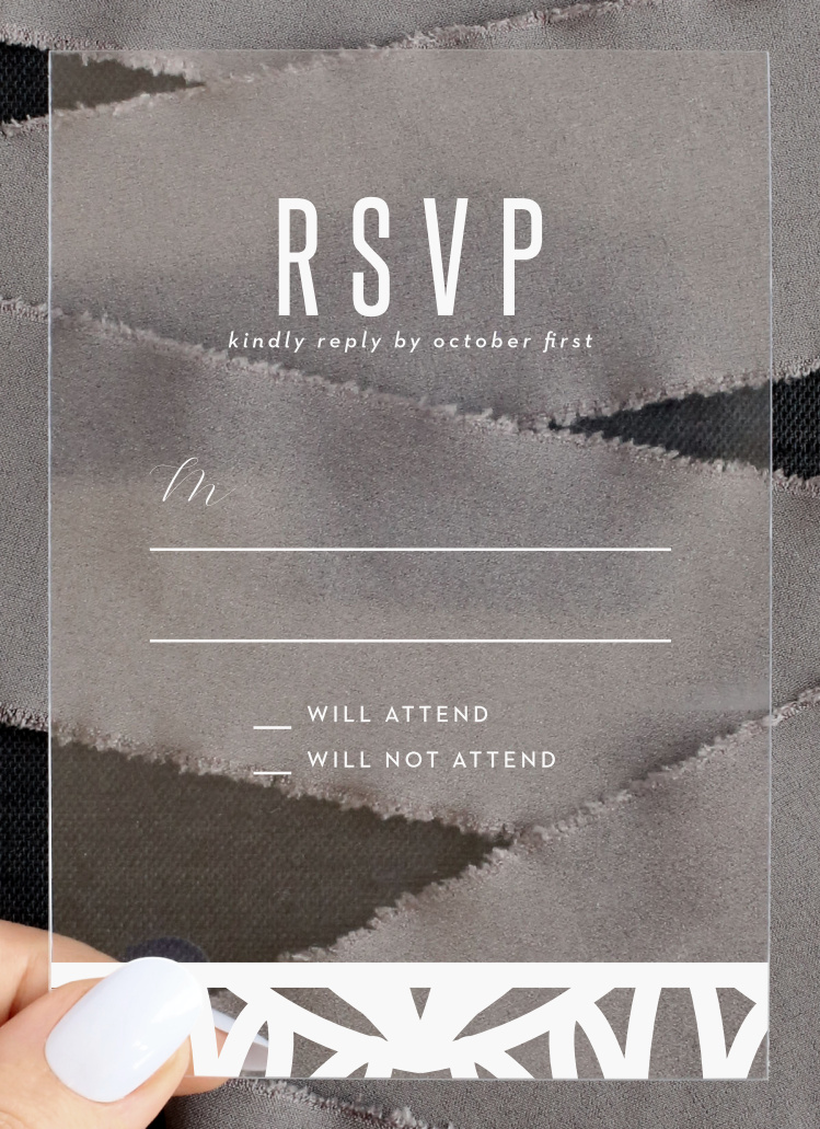 Boldly Framed Clear Response Cards