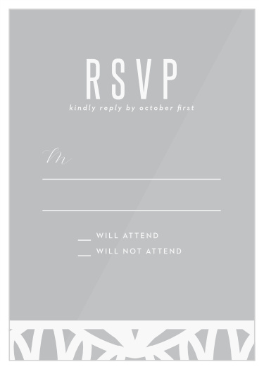 You are going to need to know who will be making an appearance on your big day, so be sure to send along some Boldly Framed Clear Response Cards.