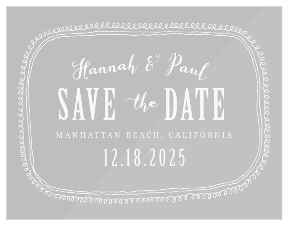 The Anchors Aweigh Clear Save-the-Date Cards are classic announcements with a nautical look.