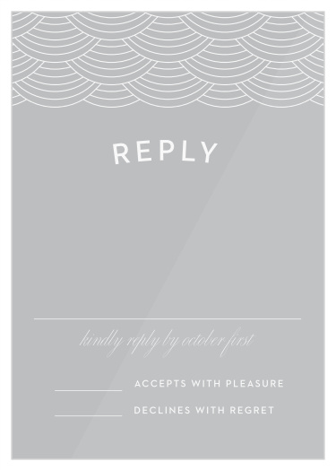 Gather the information you need from your guests with our beautifully illustrated Chicago Skyline Clear Response Cards.