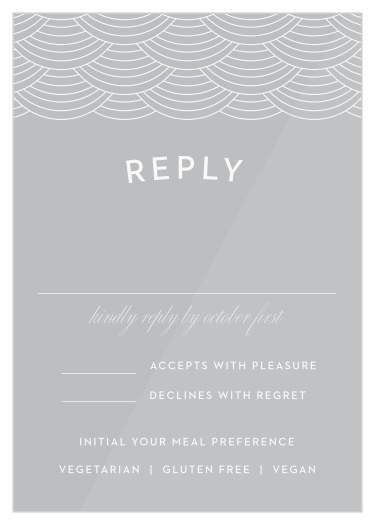 Gather an idea of who will be able to attend your big day with the chic look of our Las Vegas Skyline Clear Response Cards.