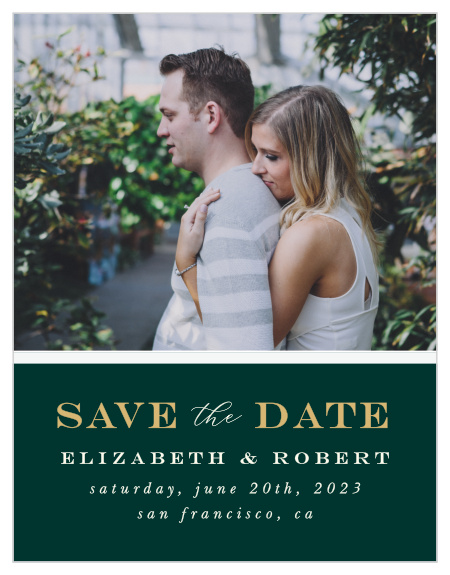 Family and friends are sure to run to their calendars to pencil in your special day when they see the minimalist look of our Bold Names Save the Date Magnets.