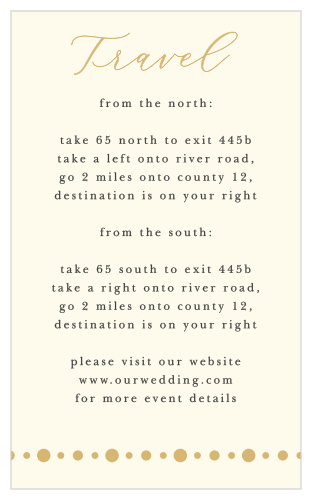 Family and friends will have no issue finding their way to your wedding venue with the minimalist look of our Bold Names Direction Cards.