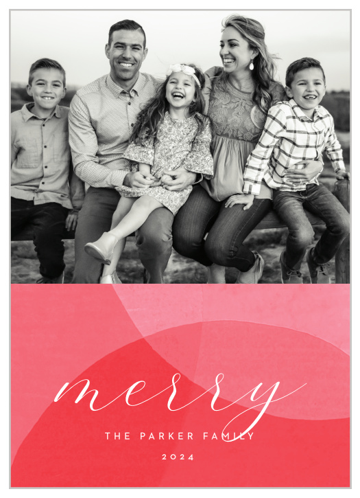 "Be merry" with our Artful Merry Holiday Cards, just what you need to start bringing in the holiday spirit. A black and white image with a curving and swirling design and typography is just in reach to customize and make your very own!