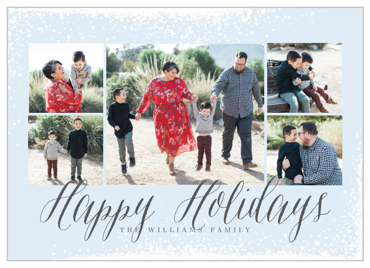 Wish everyone a happy holiday from your family with our Dusted Snow Holiday Cards.