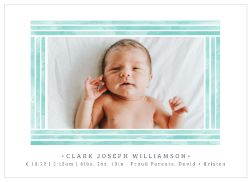 Our Painted Stripes Birth Announcements are the perfect way to share your joy over your new child with your friends and family.