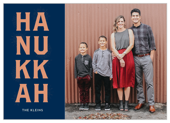 Get ready to celebrate the holidays with our Hanukah Burst Hanukkah Cards!