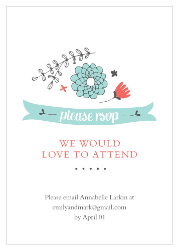 Collect your guests attendance with these fully customizable modern and trendy RSVP cards. 