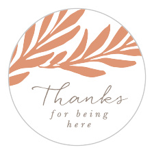 Our Leafy Crown Bridal Shower Stickers are the perfect finishing touch for your bridal shower invitations!